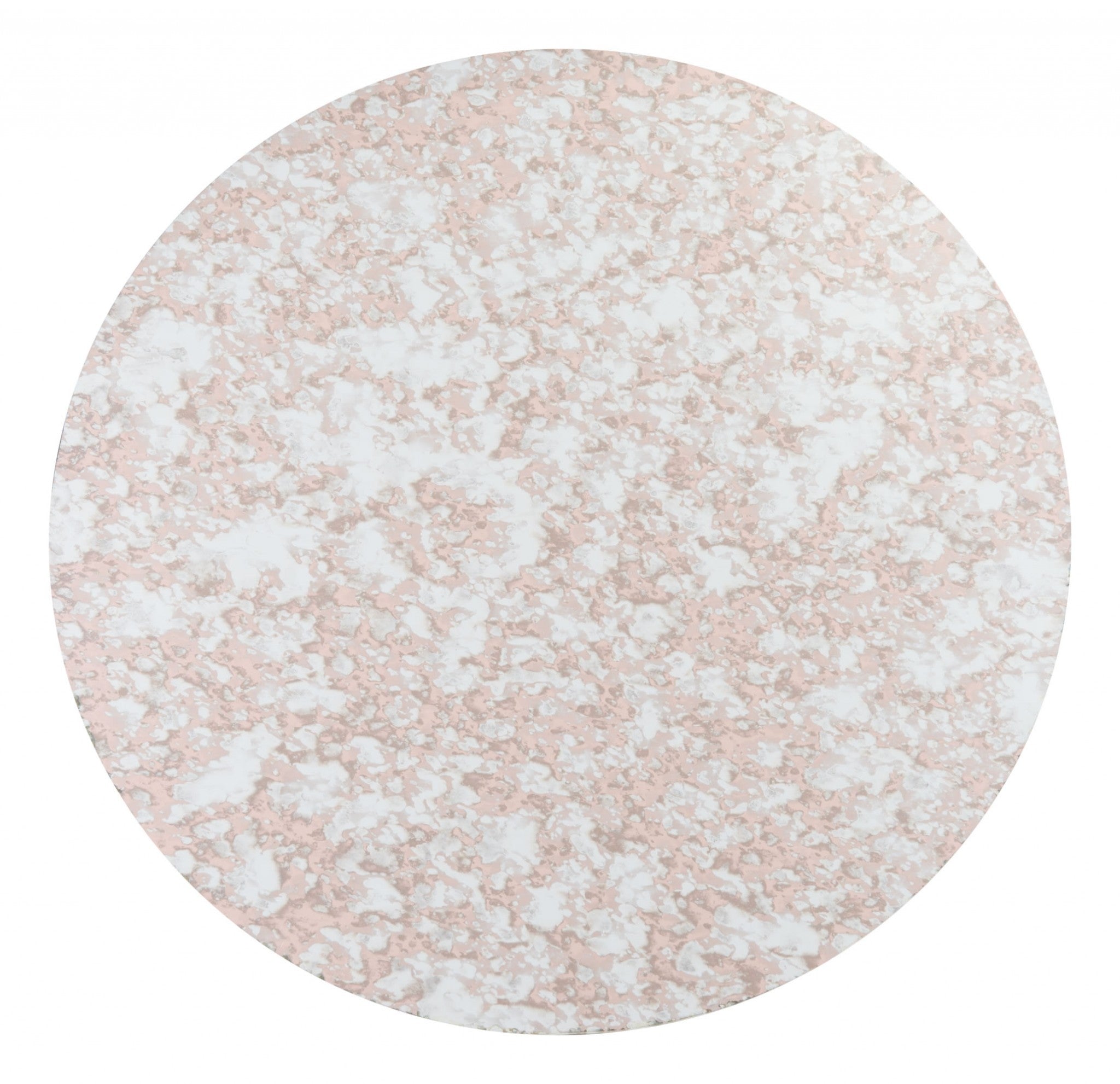 20.3" x 20.3" x 22.2" Gold, Mirror & Steel, Side Table