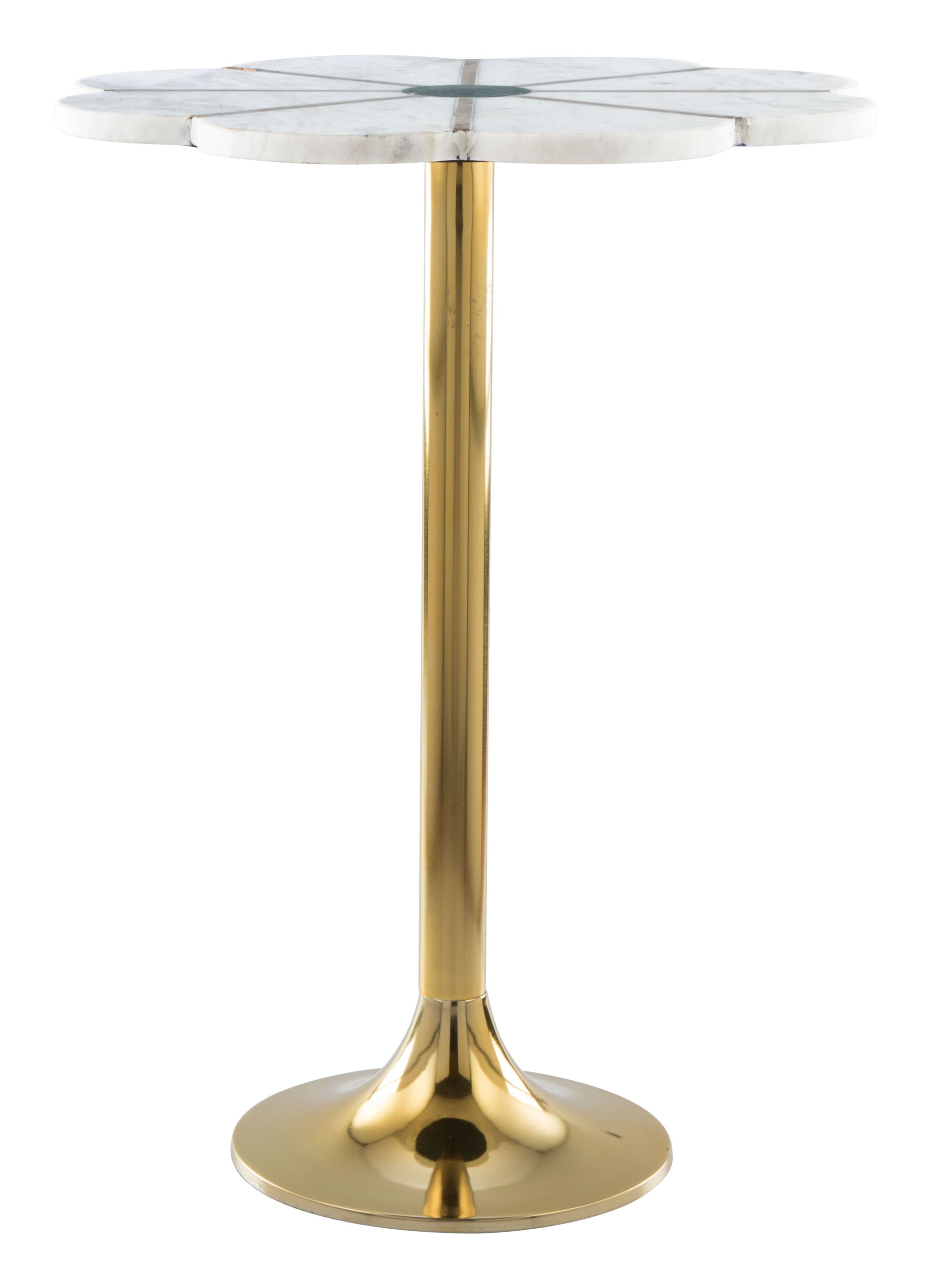 18" x 18" x 23.5" Multicolor & Aluminum, Resin, Side Table