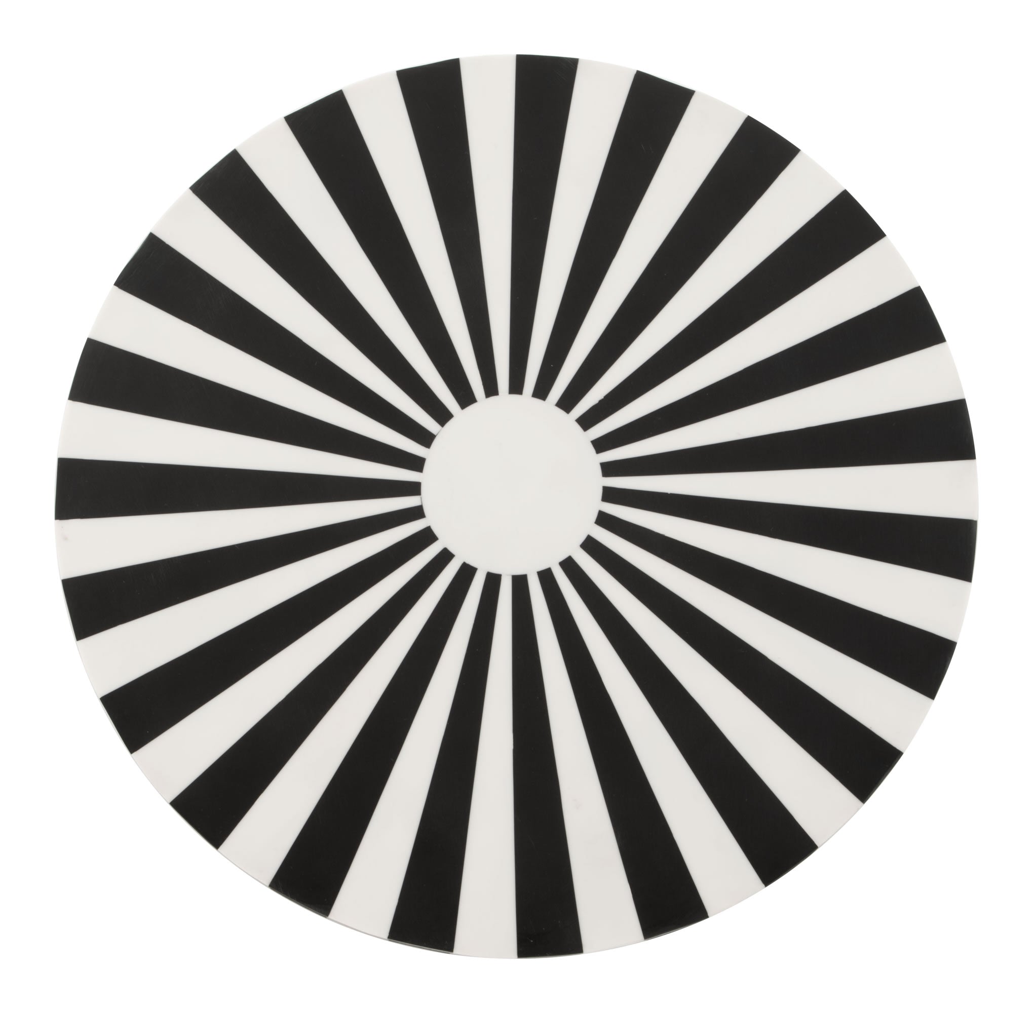 15" x 15" x 21.1" Black and White Resin Iron Side Table