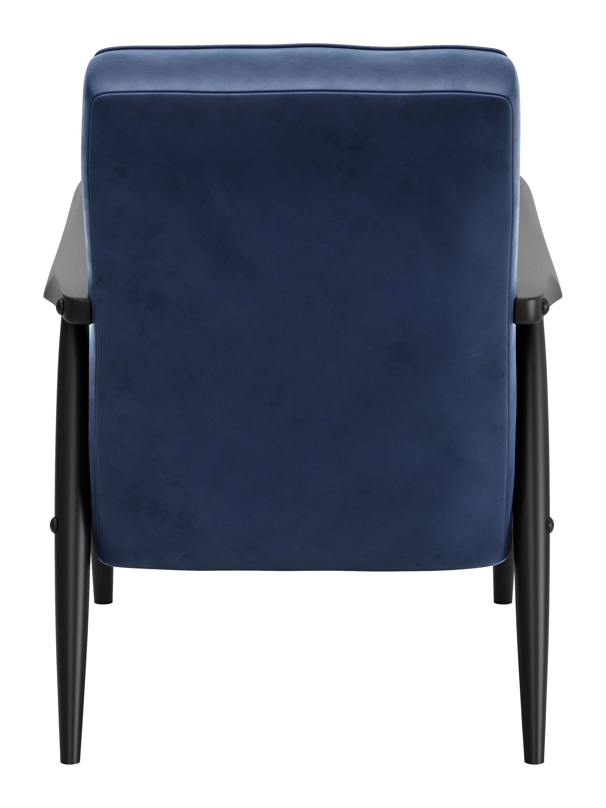 32" x 27" x 33" Blue, Velvet, Rubber Wood, Arm Chair