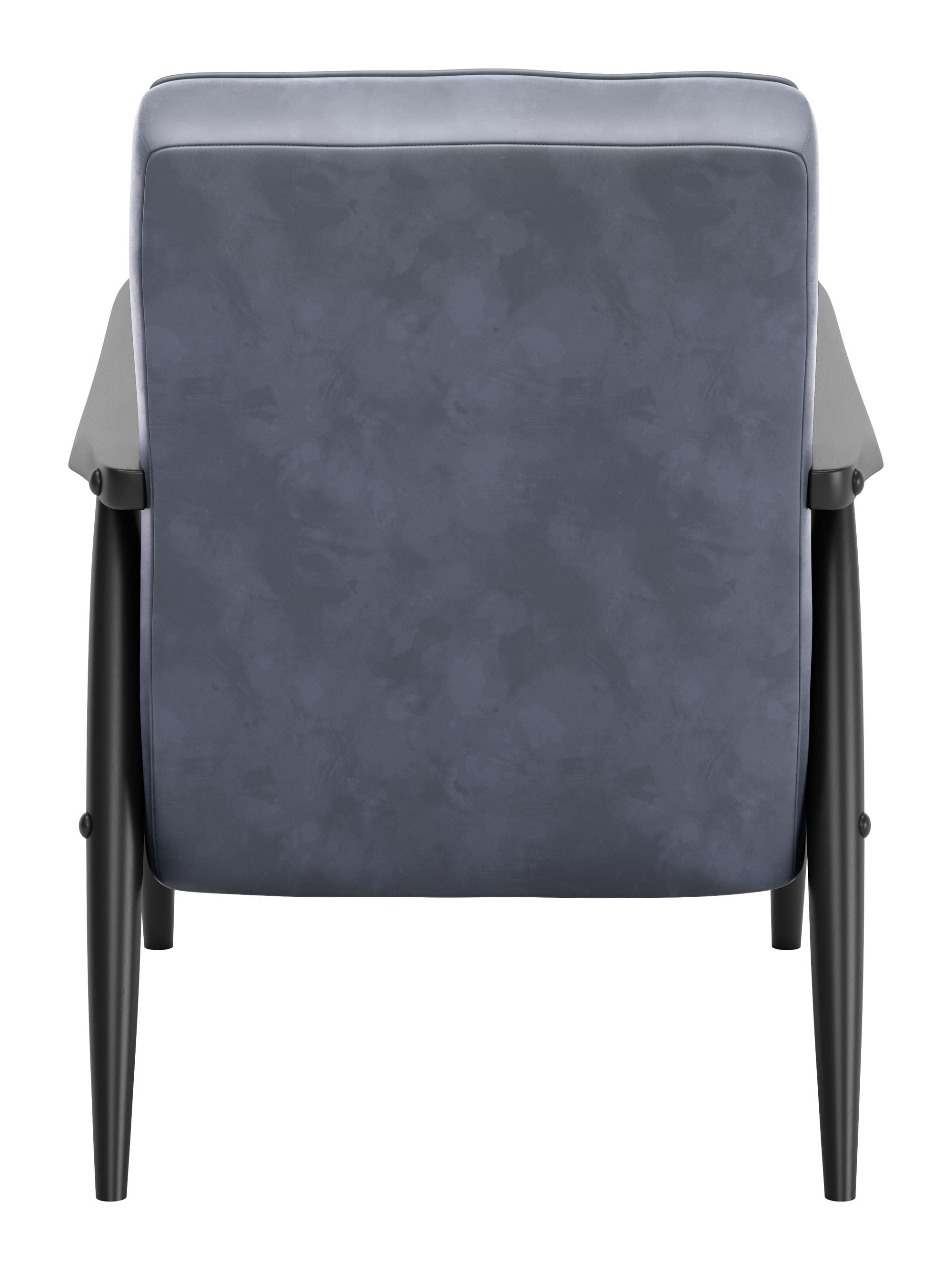 32" x 27" x 33" Gray, Velvet, Rubber Wood, Arm Chair