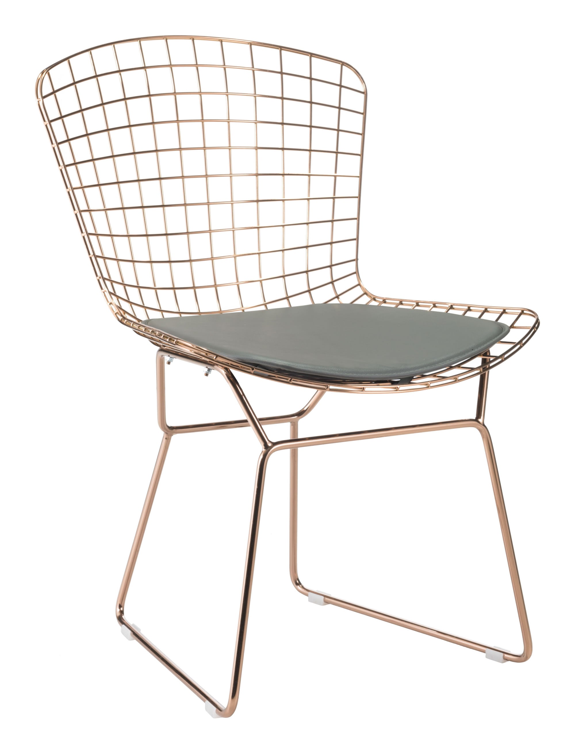 17" x 17" x 0.5" Gray, Leatherette, Chair Cushion