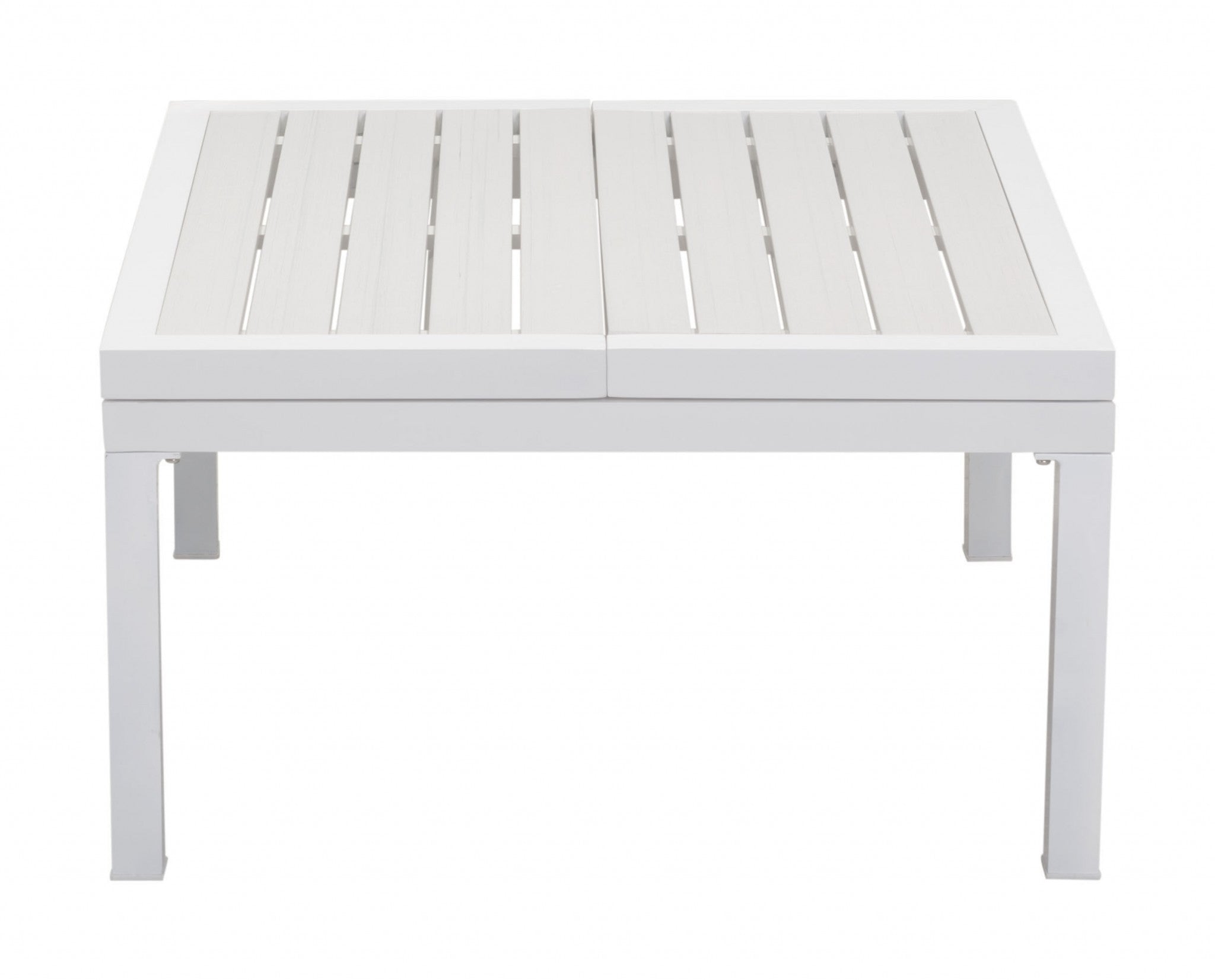 White Aluminum Outdoor Lift Top Coffee Table