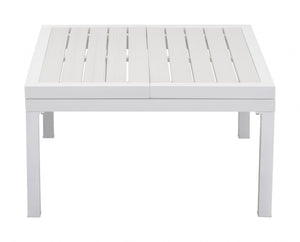 White Aluminum Outdoor Lift Top Coffee Table