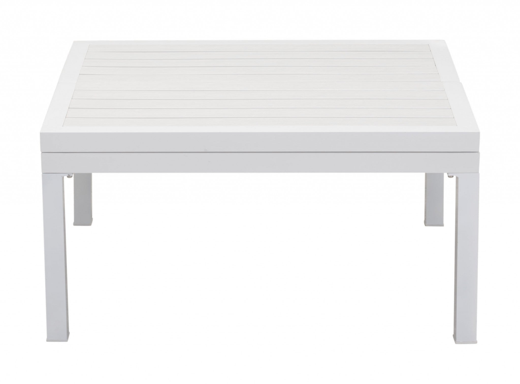 White Aluminum Outdoor Lift Top Coffee Table