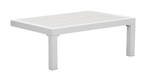 28" x 18.1" x 10.2" White, Polyresin, Powder Coated Aluminum, Side Table