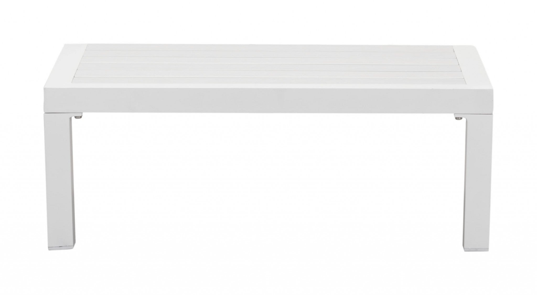 28" x 18.1" x 10.2" White, Polyresin, Powder Coated Aluminum, Side Table