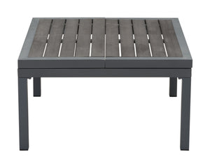 33.5" x 30.7" x 17.1" Dark Gray, Polyresin & Aluminum, Lift-Top Coffee