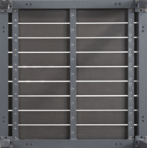33.5" x 30.7" x 17.1" Dark Gray, Polyresin & Aluminum, Lift-Top Coffee