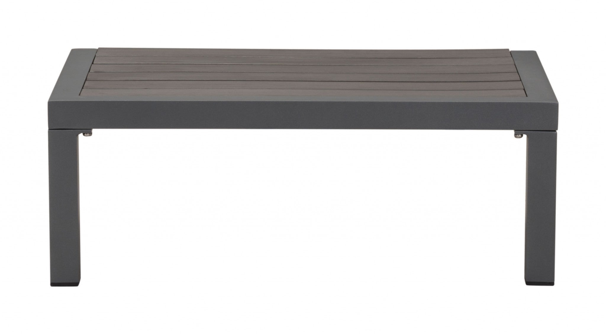 28" x 18.1" x 10.2" Dark Gray, Polyresin & Powder Coated Aluminum, Side Table