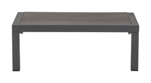 28" x 18.1" x 10.2" Dark Gray, Polyresin & Powder Coated Aluminum, Side Table