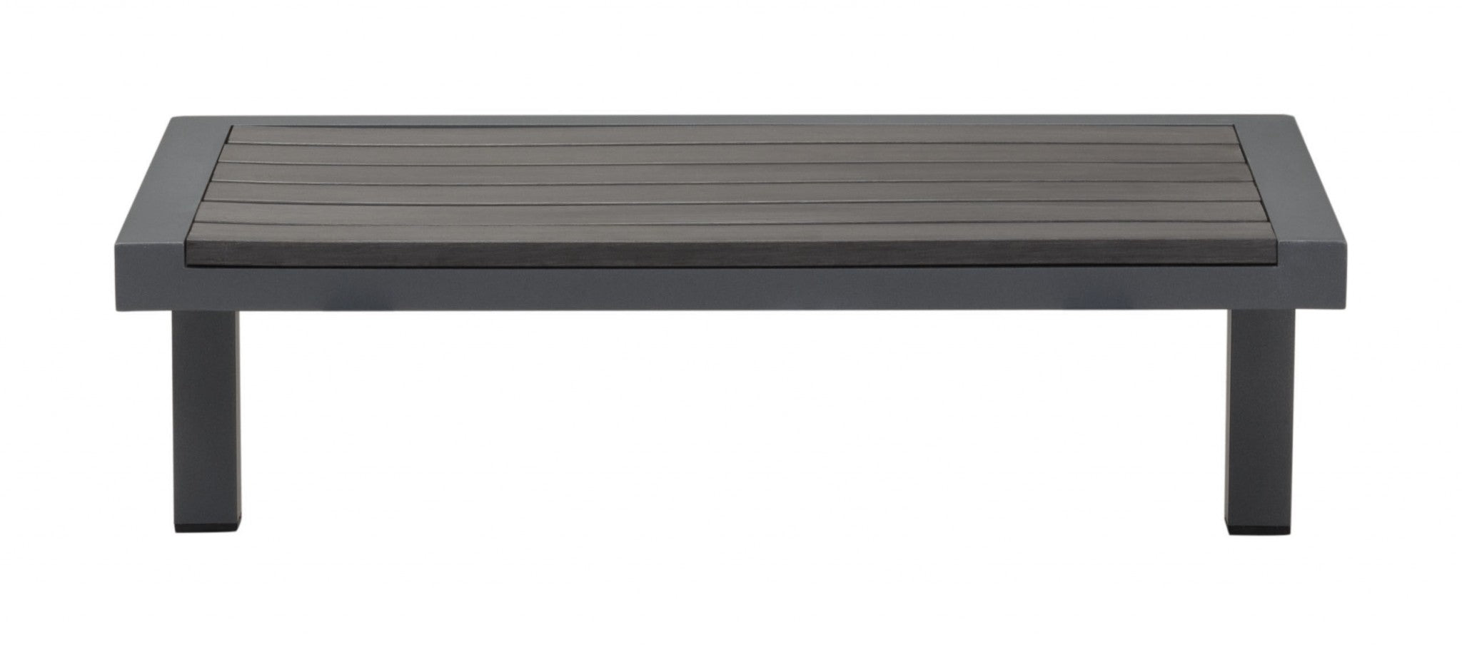 28" x 18.1" x 10.2" Dark Gray, Polyresin & Powder Coated Aluminum, Side Table