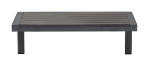 28" x 18.1" x 10.2" Dark Gray, Polyresin & Powder Coated Aluminum, Side Table