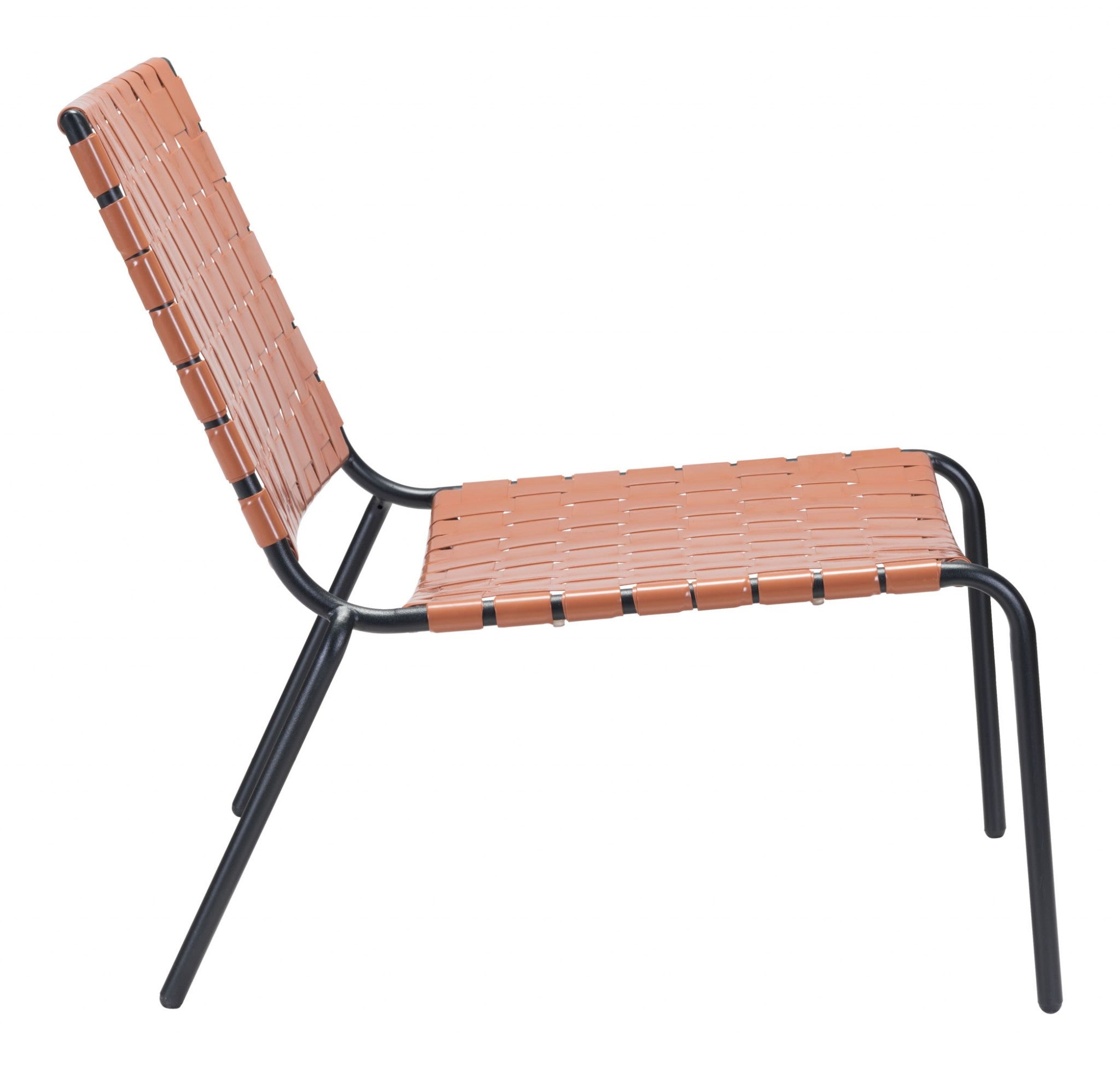 26.4" x 35.8" x 31.5" Tan, PVC, Steel, Lounge Chair