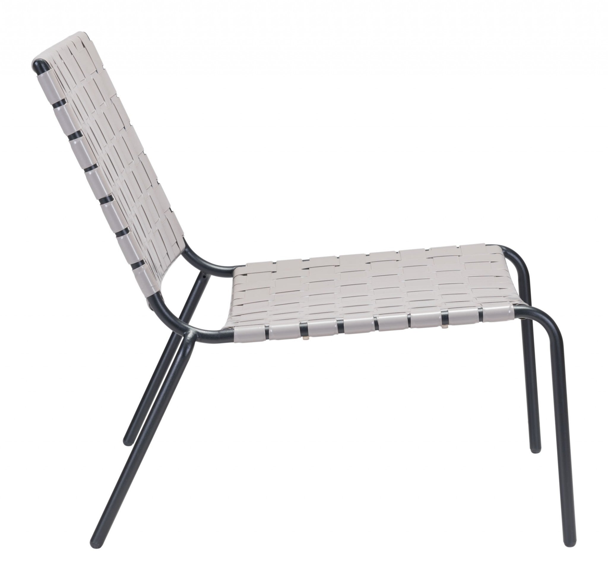 26.4" x 35.8" x 31.5" Light Gray, PVC, Steel, Lounge Chair