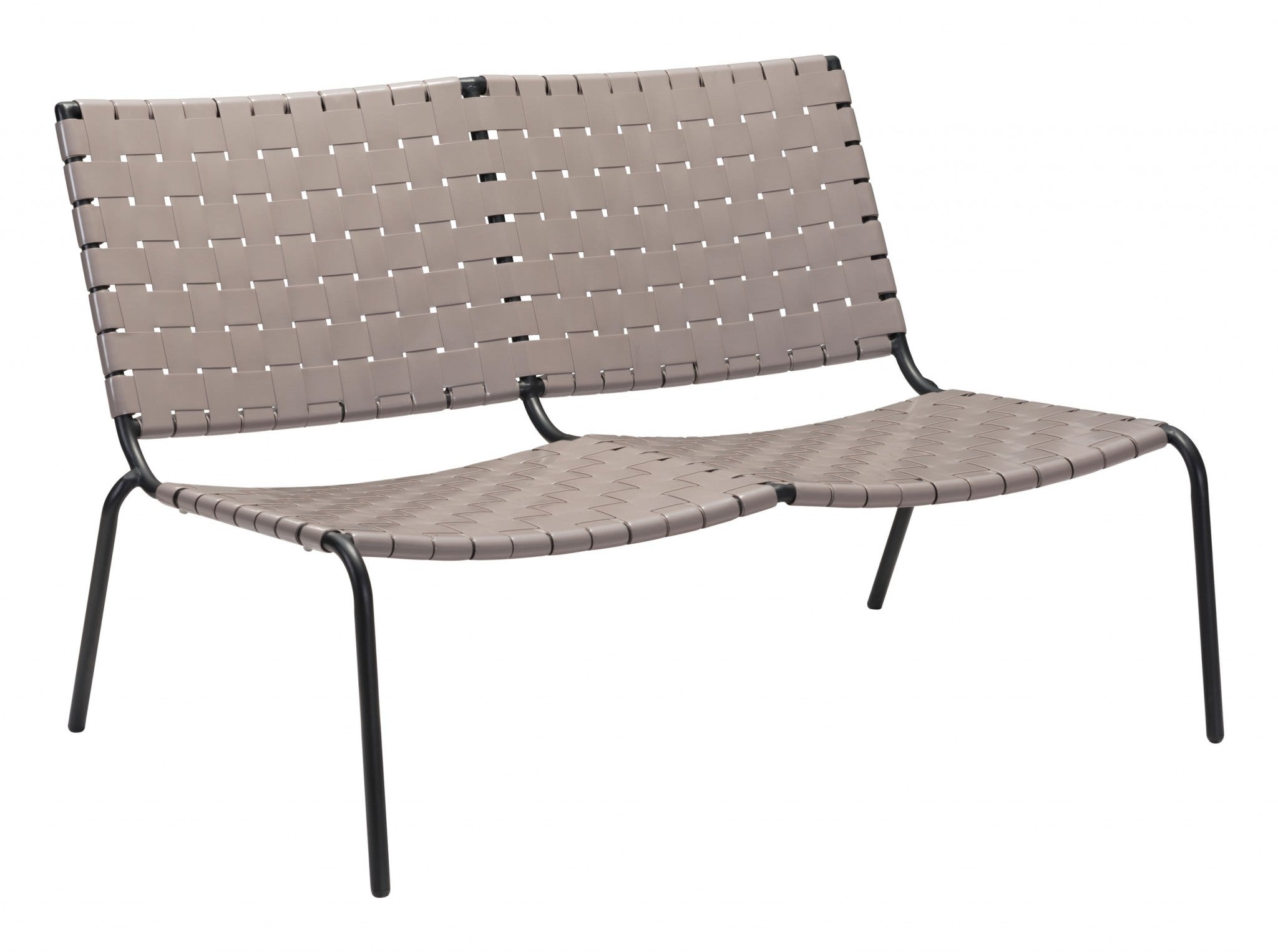 49.8" x 35.8" x 31.5" Light Gray, PVC, Steel, Loveseat