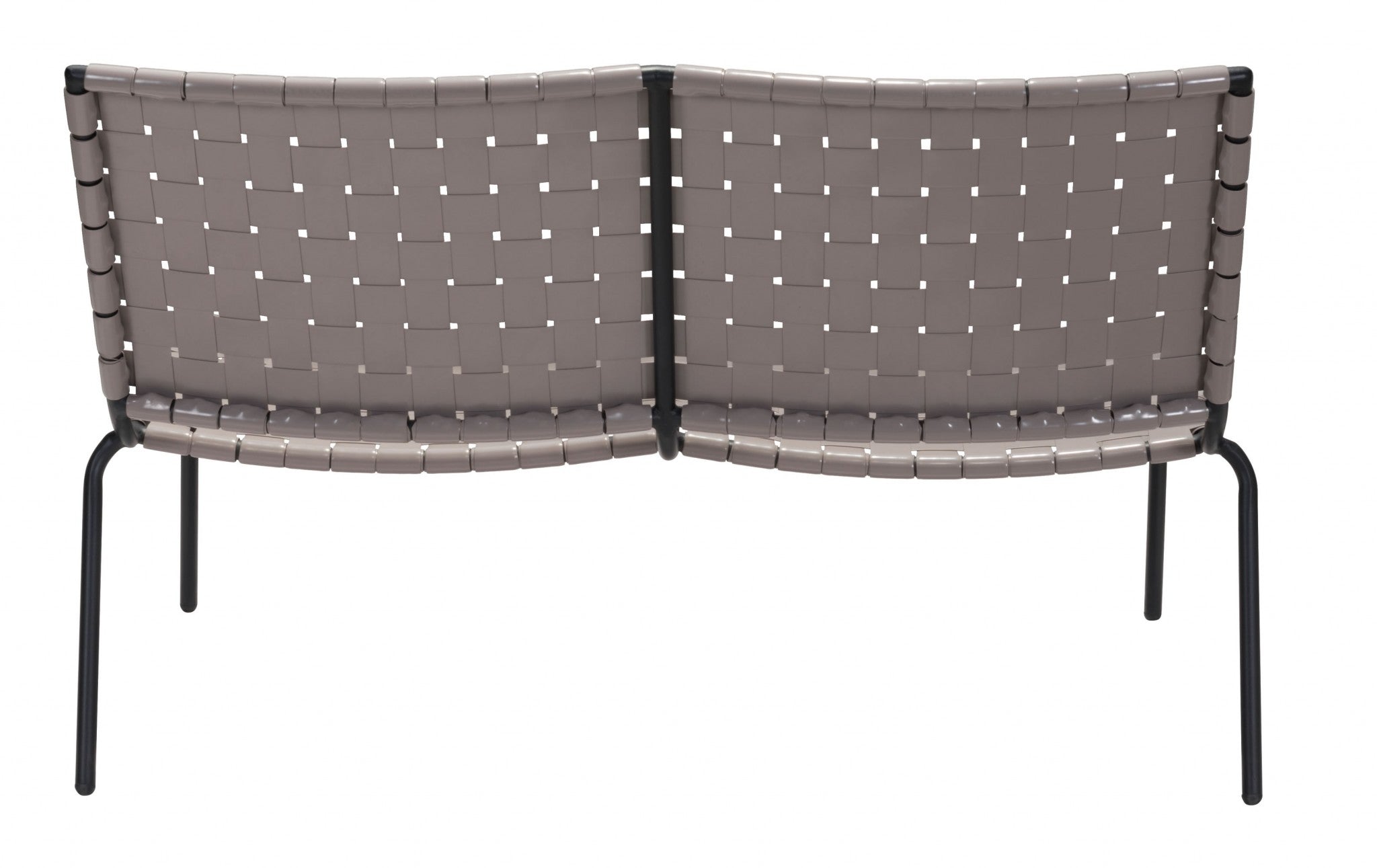 49.8" x 35.8" x 31.5" Light Gray, PVC, Steel, Loveseat