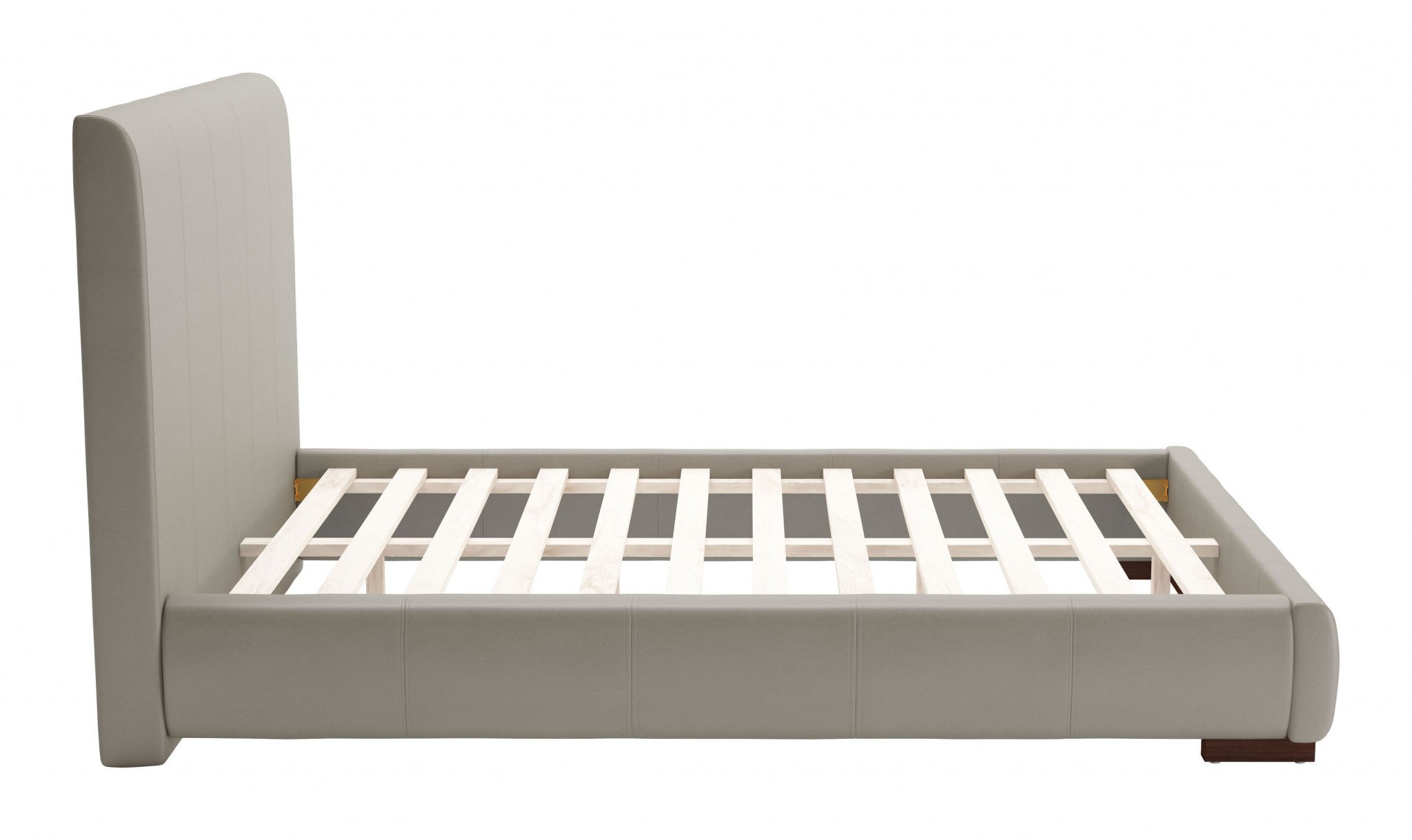 62.2" x 83.9" x 43.5" Gray, Leatherette, Plywood, MDF, Full Bed