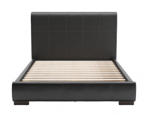 62.2" x 83.9" x 43.5" Black, Leatherette, Plywood, MDF, Full Bed
