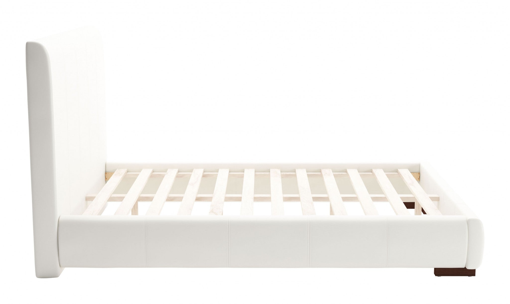 62.2" x 83.9" x 43.5" White, Leatherette, Plywood, MDF, Full Bed
