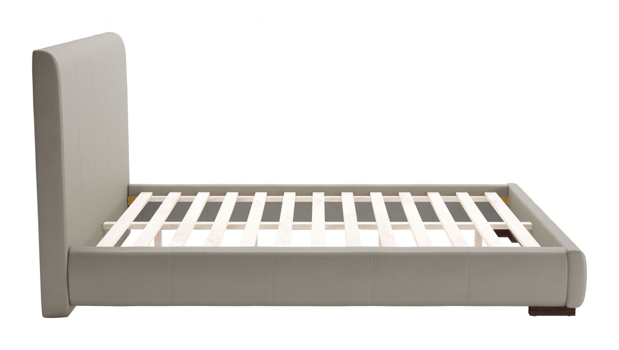 68.5" x 88.6" x 43.5" Gray, Leatherette, Plywood, MDF, Queen Bed