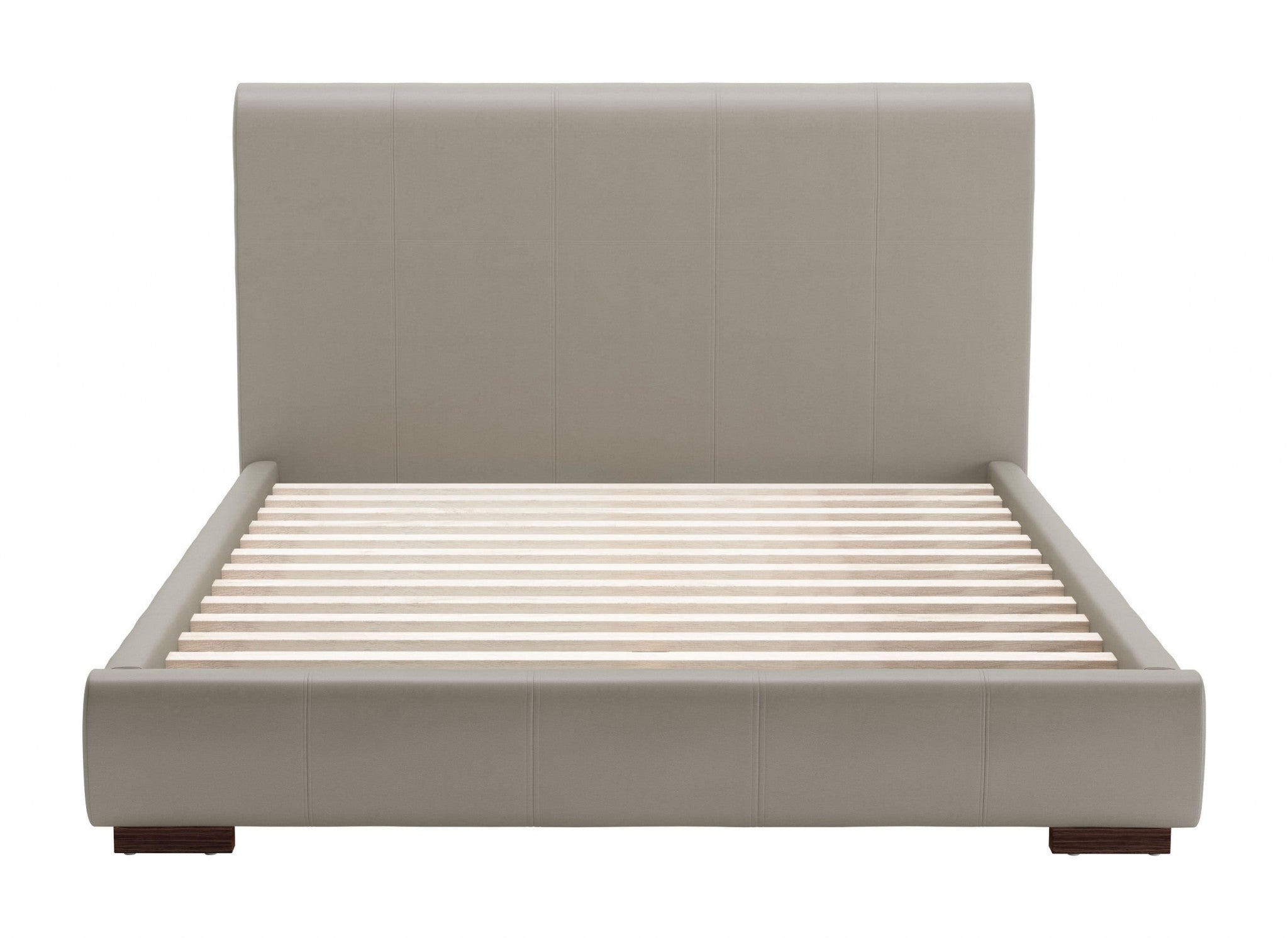 68.5" x 88.6" x 43.5" Gray, Leatherette, Plywood, MDF, Queen Bed