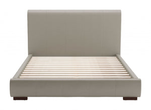 68.5" x 88.6" x 43.5" Gray, Leatherette, Plywood, MDF, Queen Bed