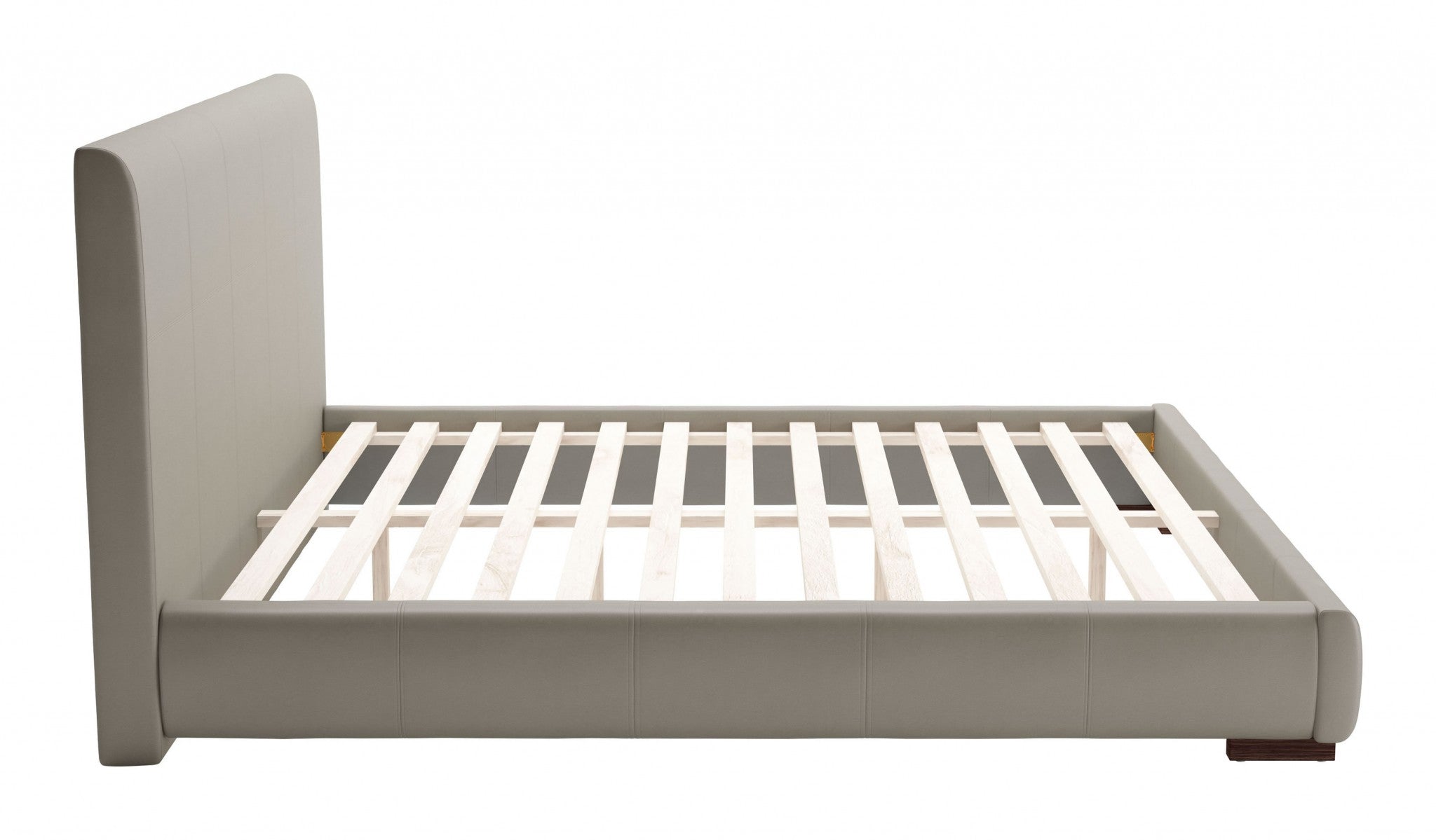 83.9" x 88.6" x 43.5" Gray, Leatherette, Plywood, MDF, King Bed