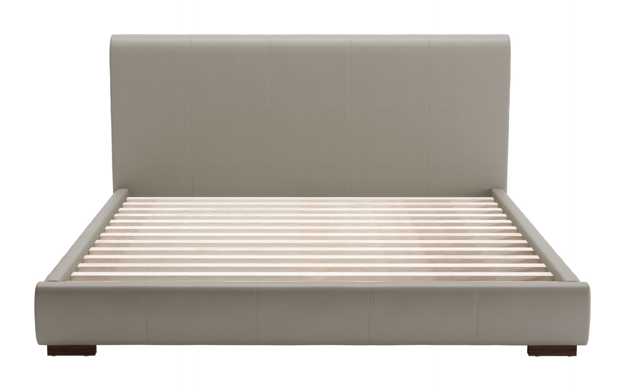 83.9" x 88.6" x 43.5" Gray, Leatherette, Plywood, MDF, King Bed
