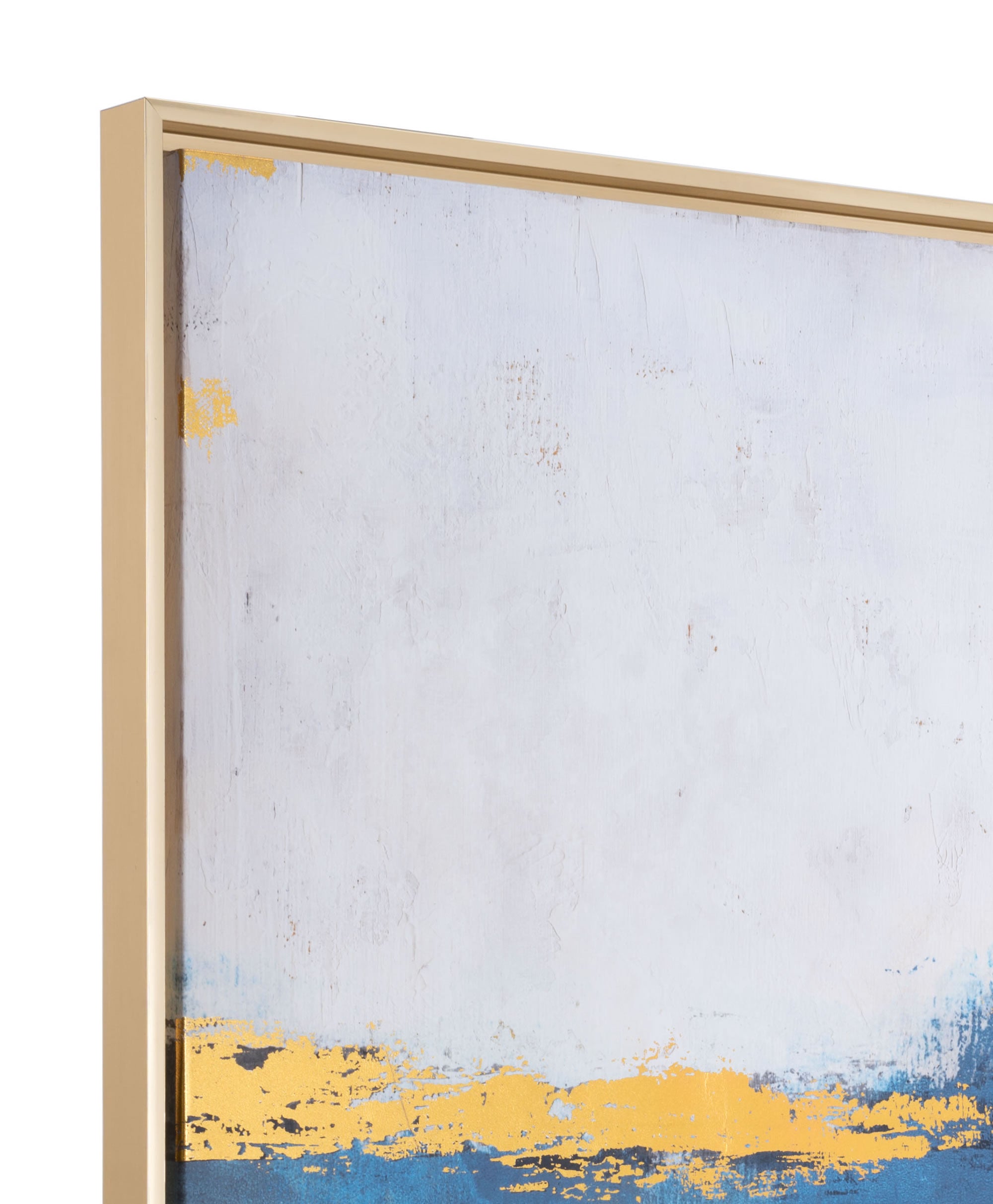 27.2" x 1.7" x 38" Blue, MDF, Wood, Canvas