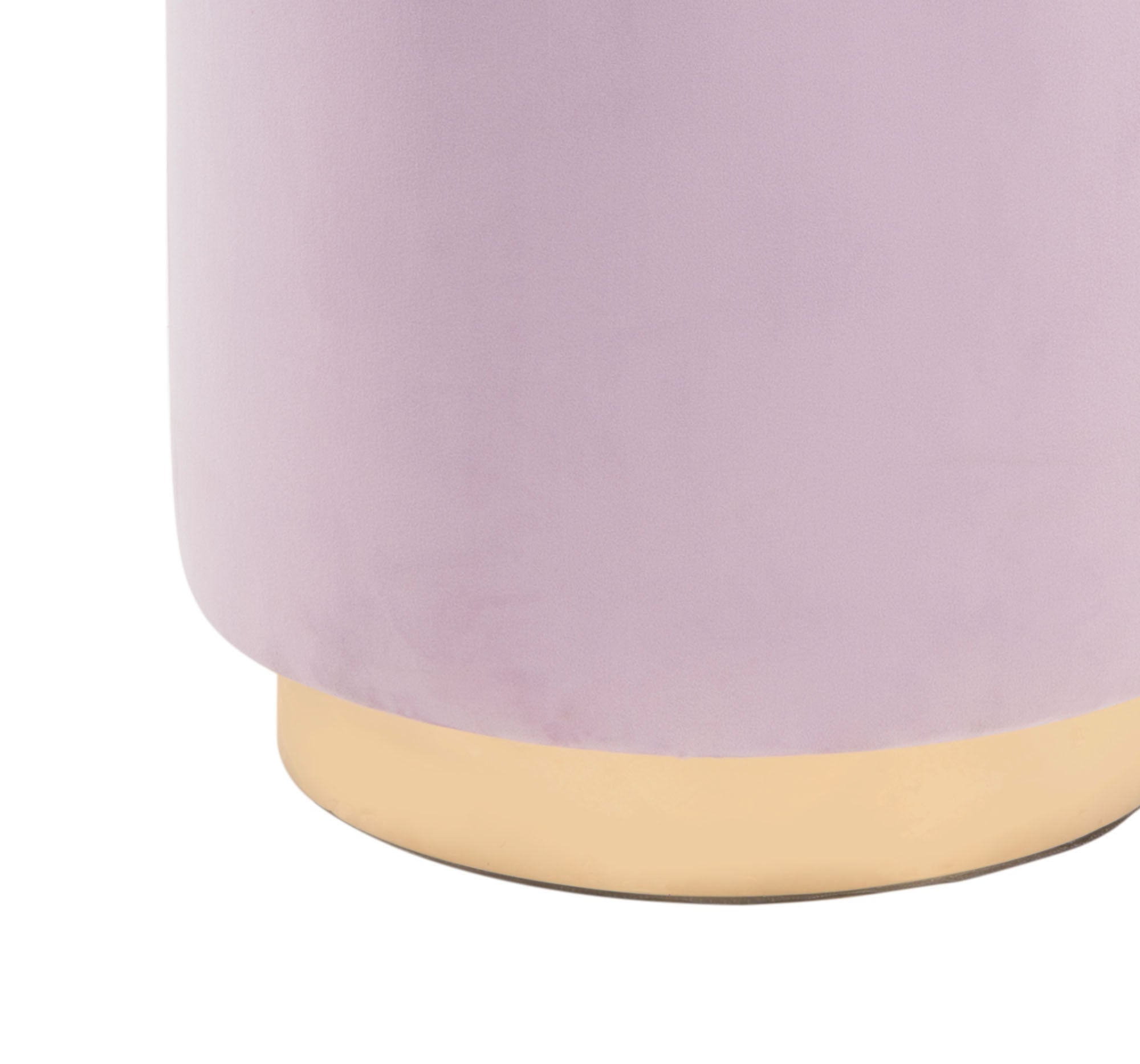 15.7" x 15.7" x 18.1" Pink, Velvet, Steel, Ottoman