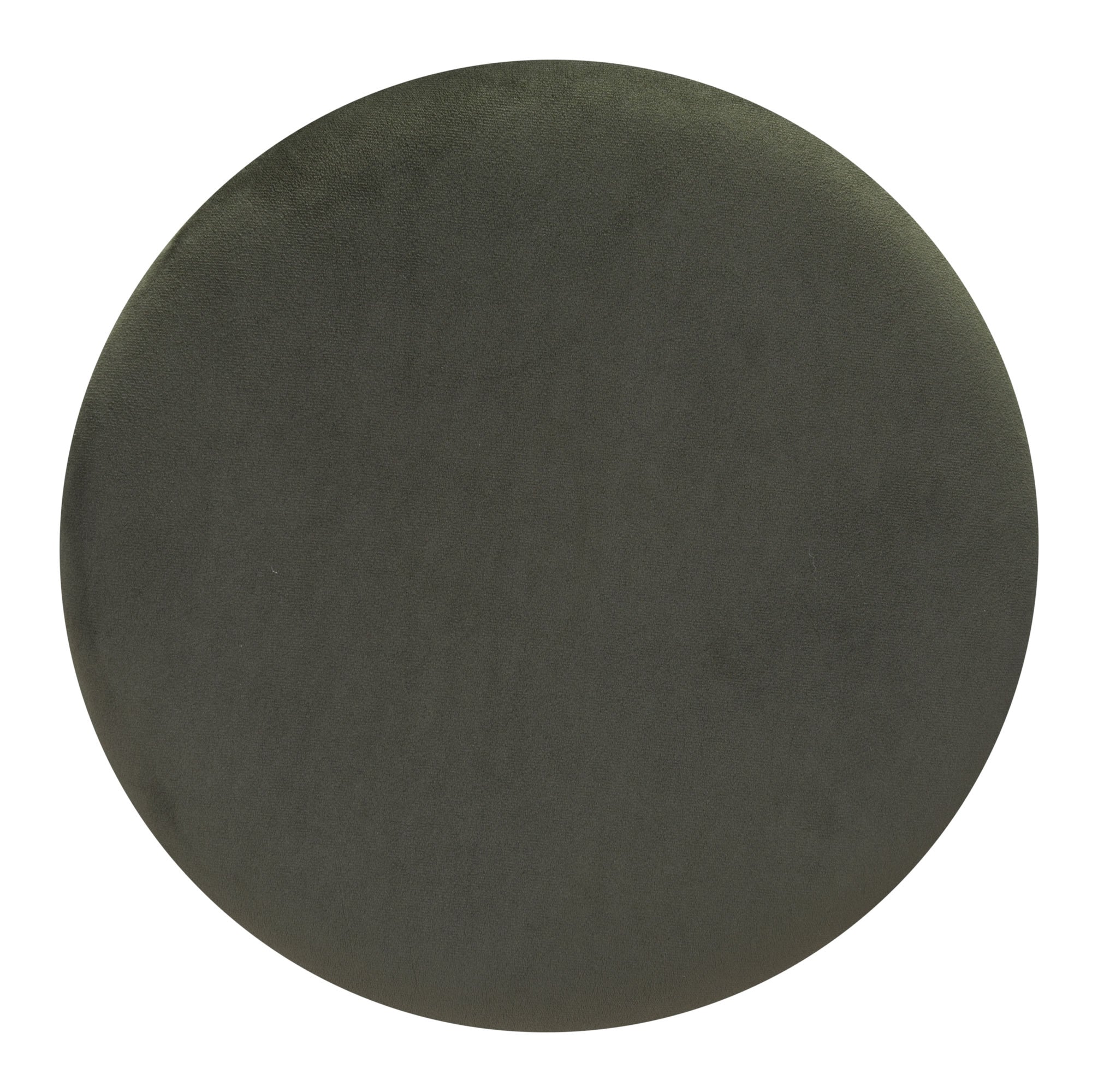 Forest Green Velvet and Tassel Ottoman Stool