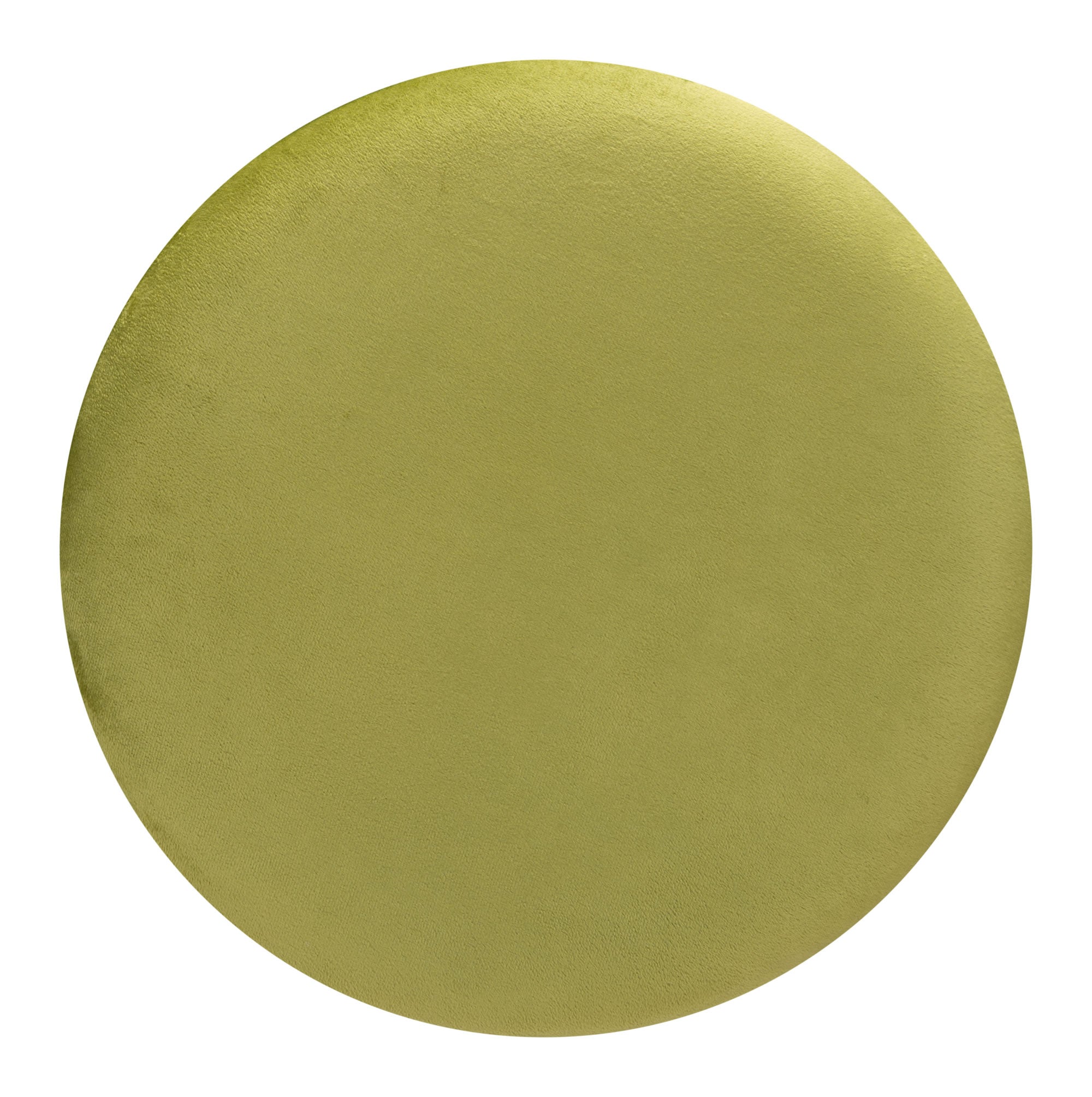 Lime Green Velvet and Tassel Ottoman Stool