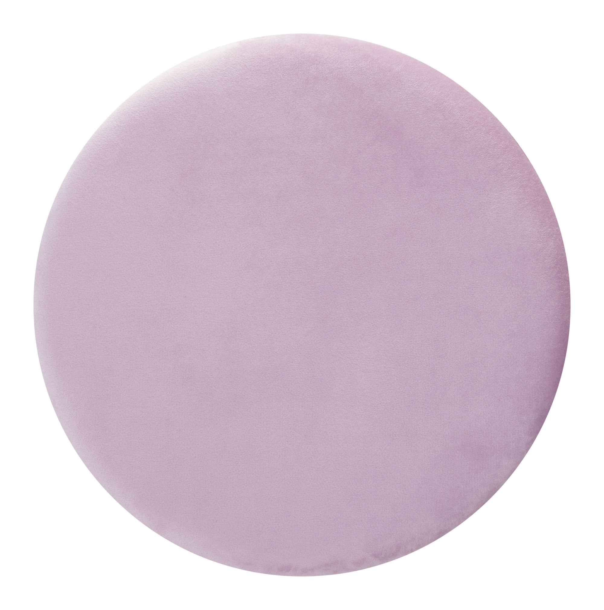 Pink Velvet and Tassel Ottoman Stool