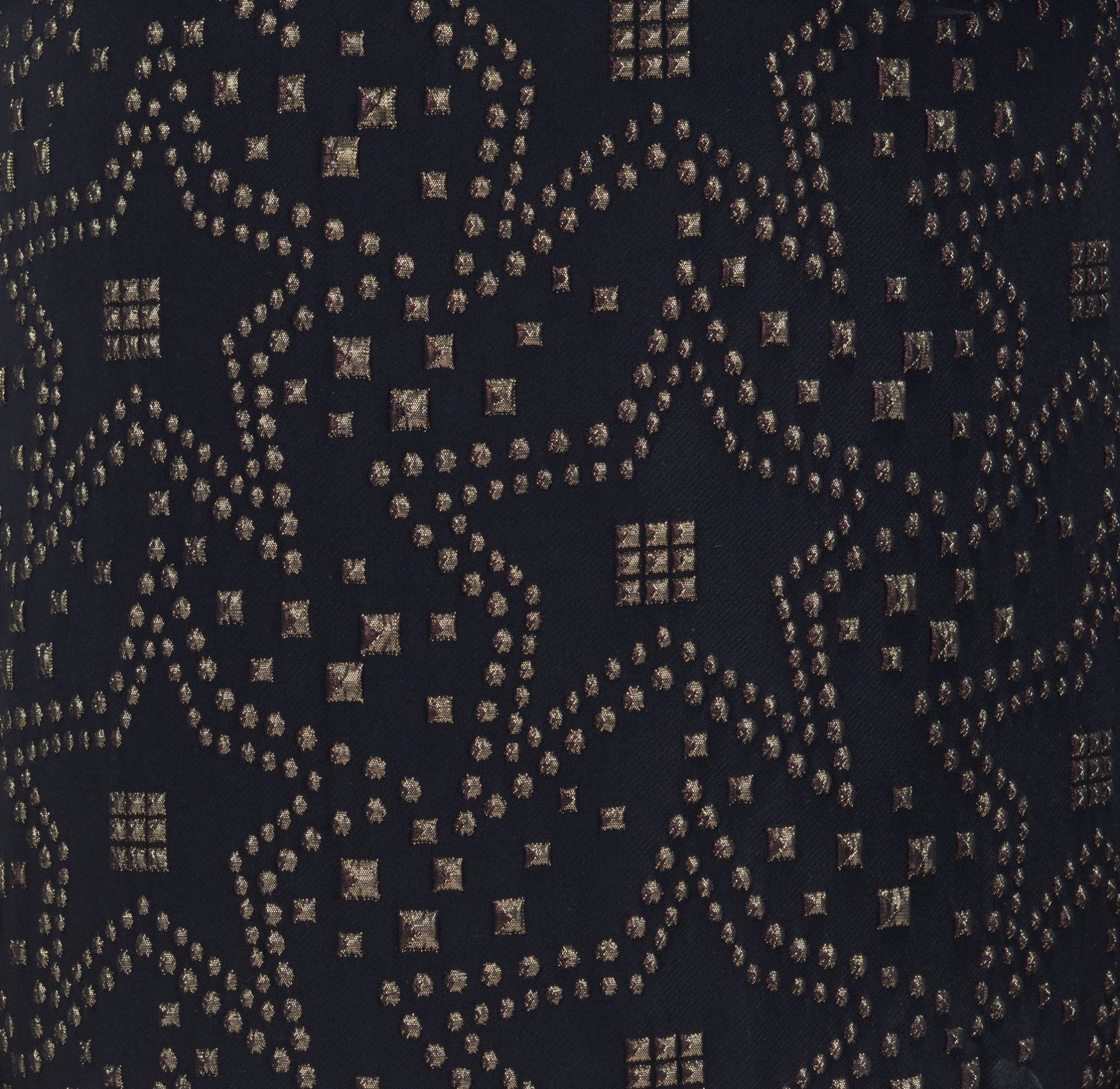 14" x 14" x 15" Gold & Black, Faux Fur, MDF, Cottonwood & Paperboard, Ottoman