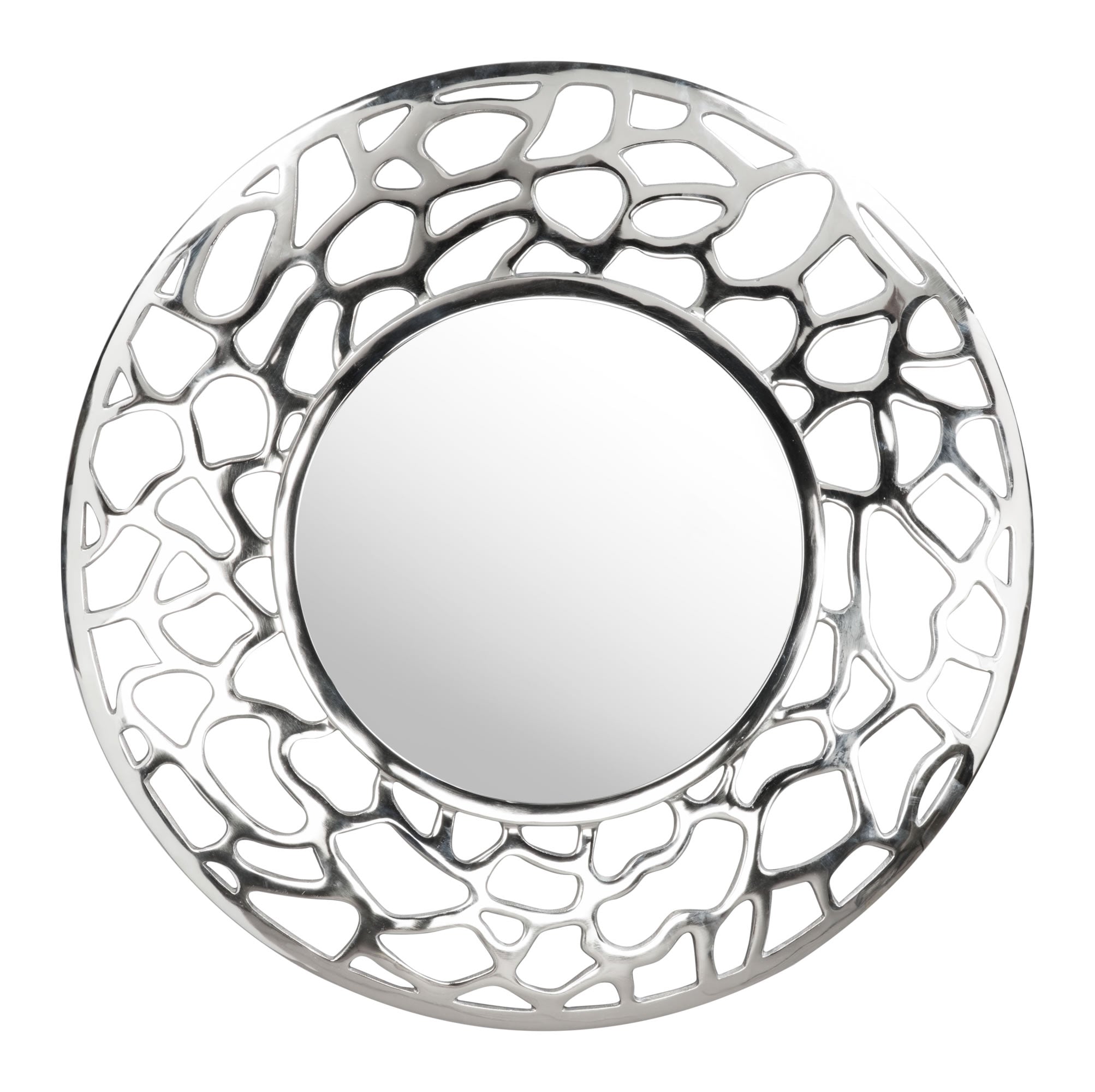 30.3" x 1.2" x 30.3" Aluminum Aluminium MDF Round Mirror