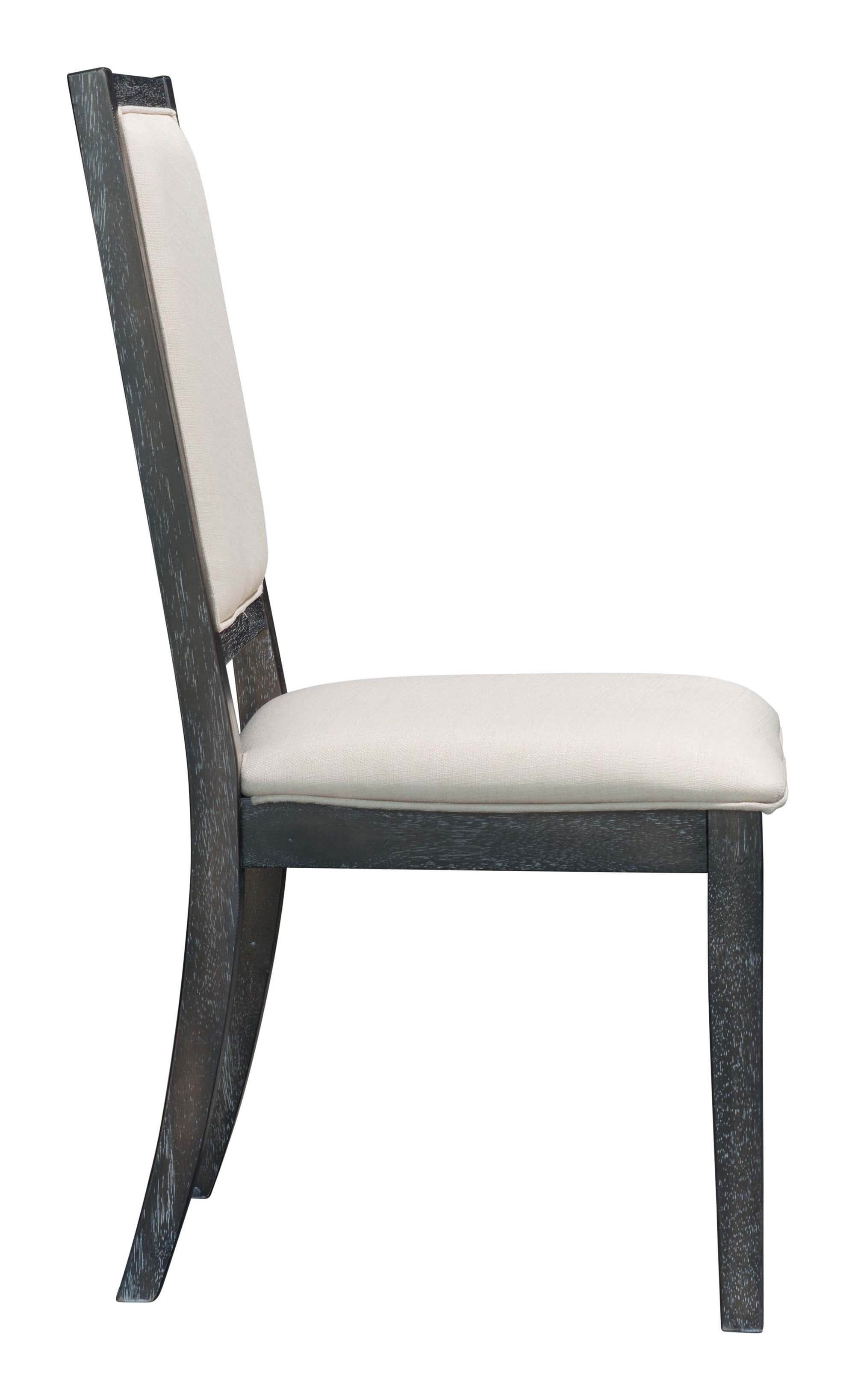 20.5" x 24" x 40" Gray & Beige, Rubberwood, Dining Chair - Set of 2
