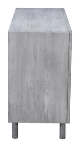 48" x 16.1" x 29.9" Gray, Rubber Wood Veneer, MDF, Console Table