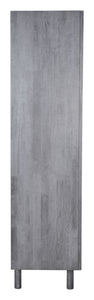 23.6" x 15.7" x 63" Gray, Rubber Wood Veneer, MDF, Narrow Tall Shelf
