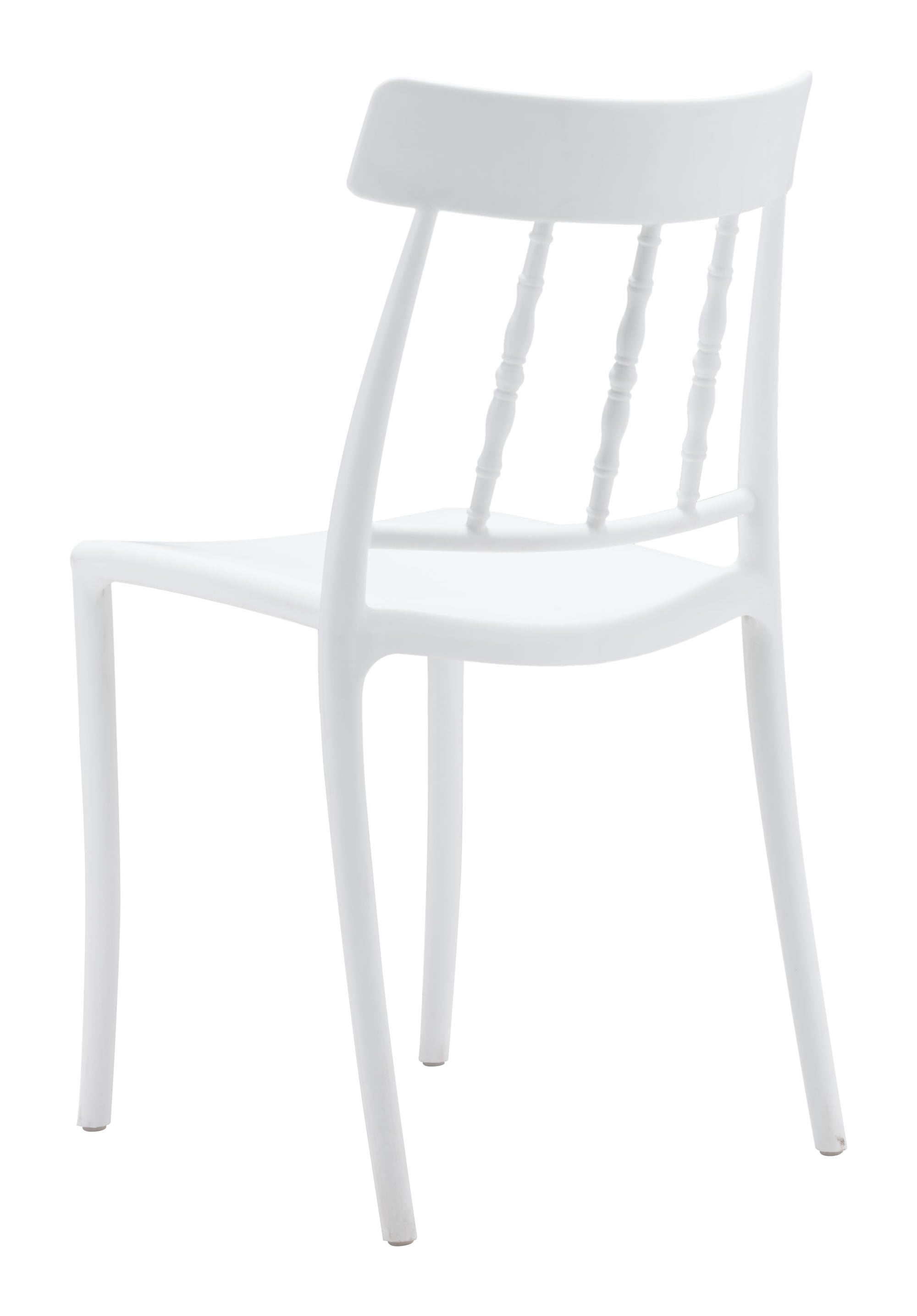 17.7" x 20.7" x 33.1" White, Plastic, Dining Chair - Set of 2
