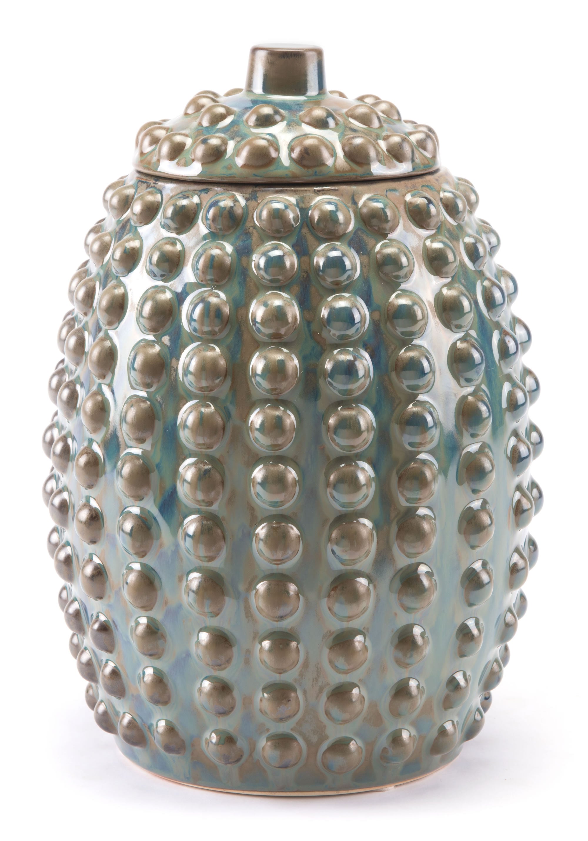 8.7" x 8.7" x 11.8" Rust, Ceramic, Jar Large