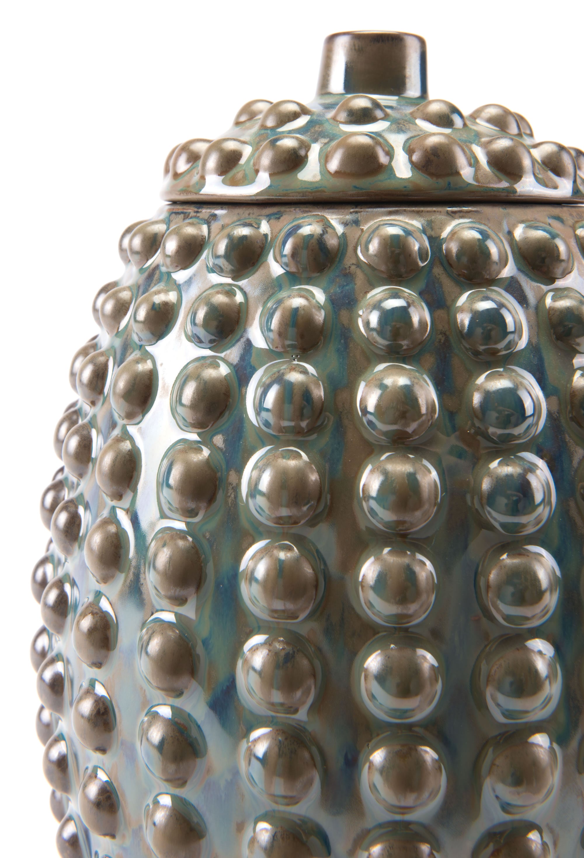 8.7" x 8.7" x 11.8" Rust, Ceramic, Jar Large