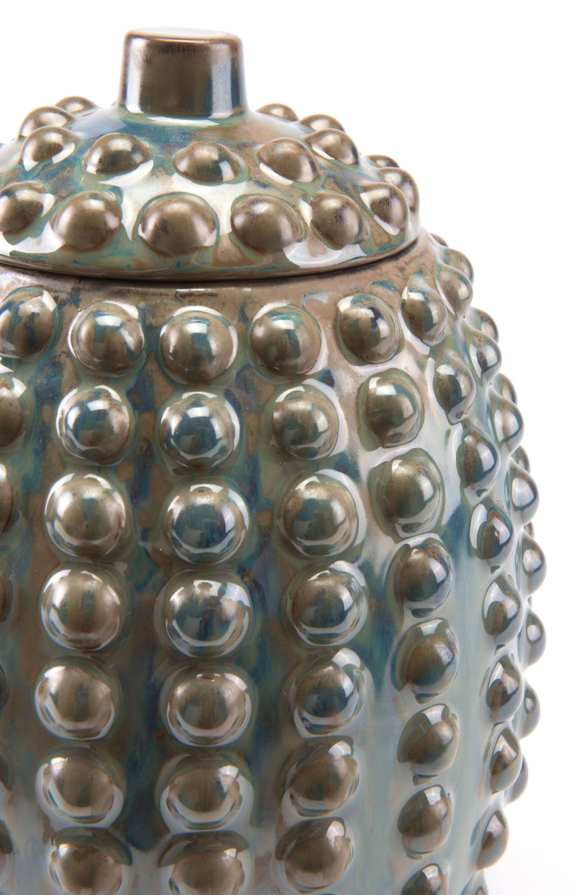 8.7" x 8.7" x 11.8" Rust, Ceramic, Jar Large