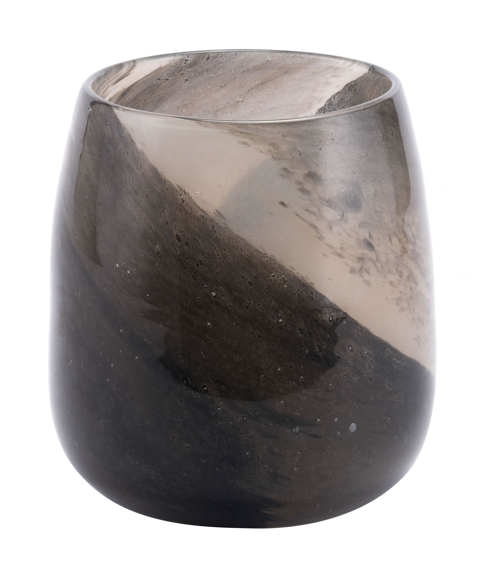 6.7" x 6.7" x 7.9" Brown, Glass, Small Vase
