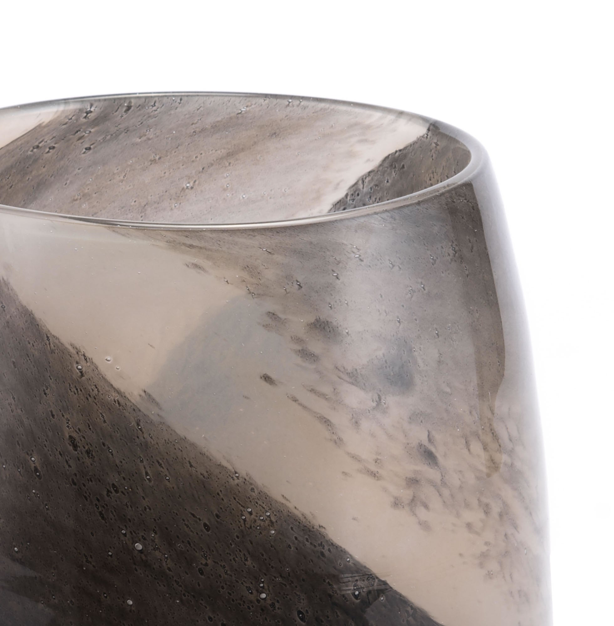 6.7" x 6.7" x 7.9" Brown, Glass, Small Vase