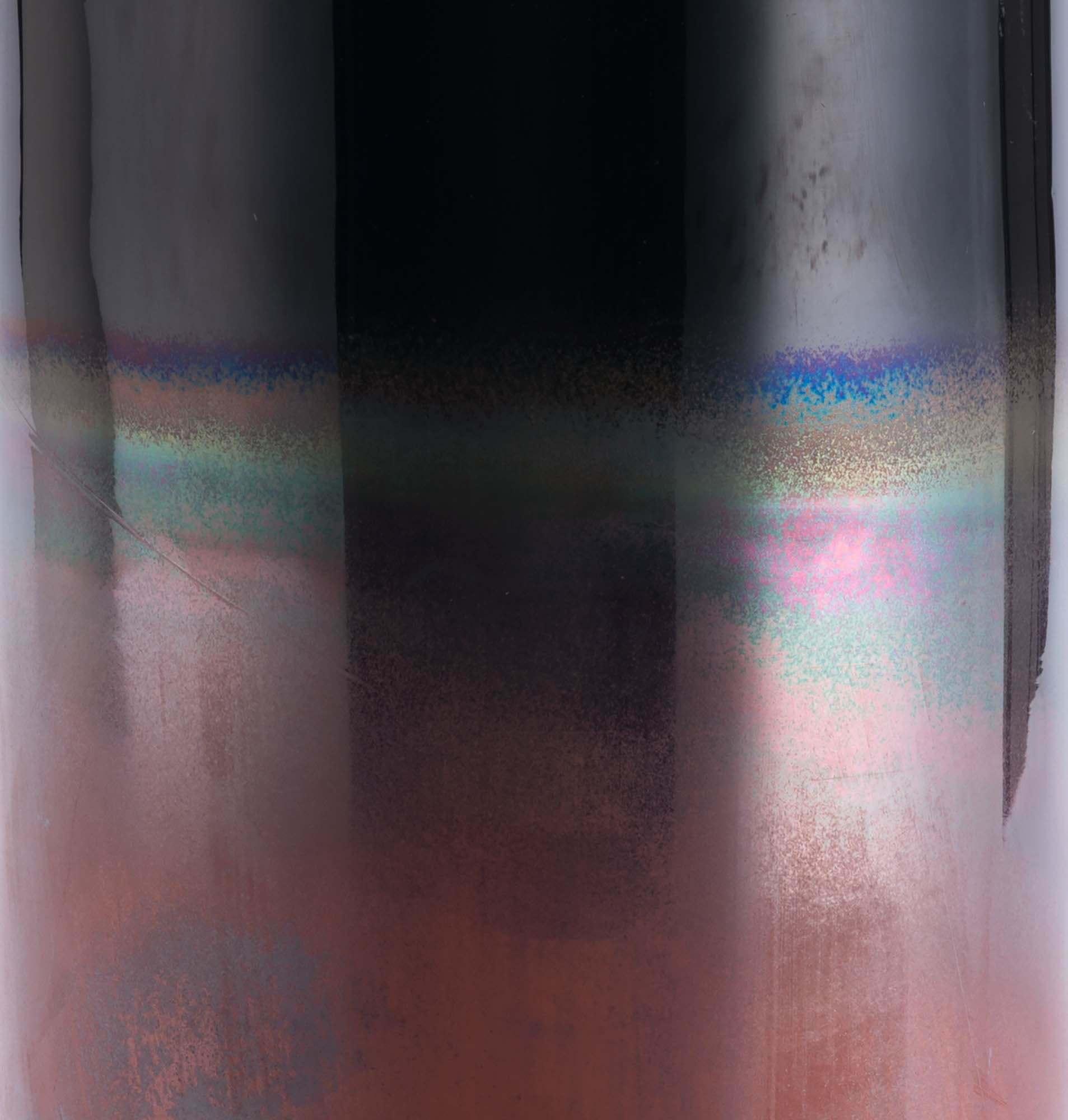 6.3" x 6.3" x 13.8" Luster Black, Glass, Medium Vase