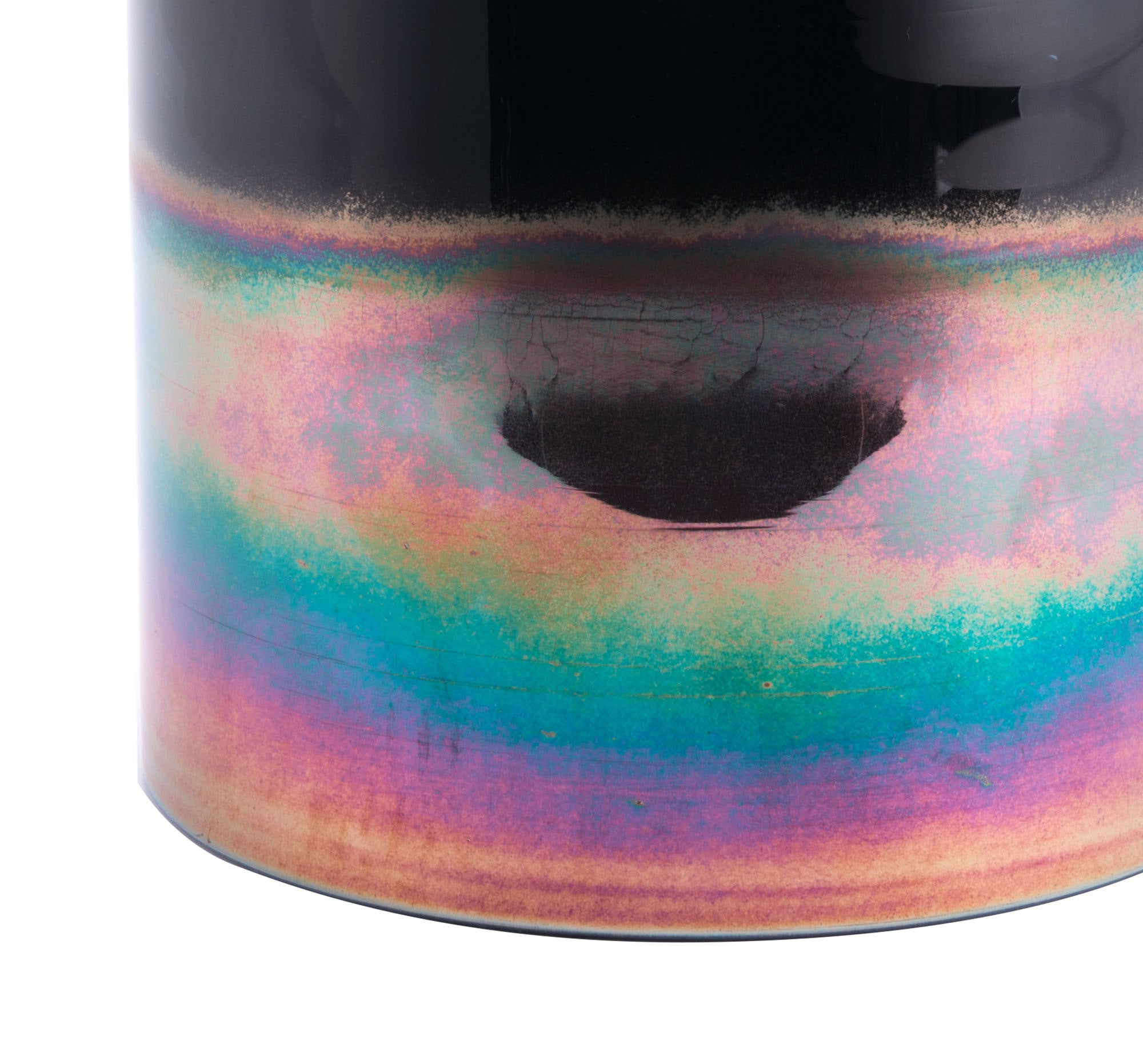 7.9" x 7.9" x 8.9" Luster Black, Glass, Large Vase