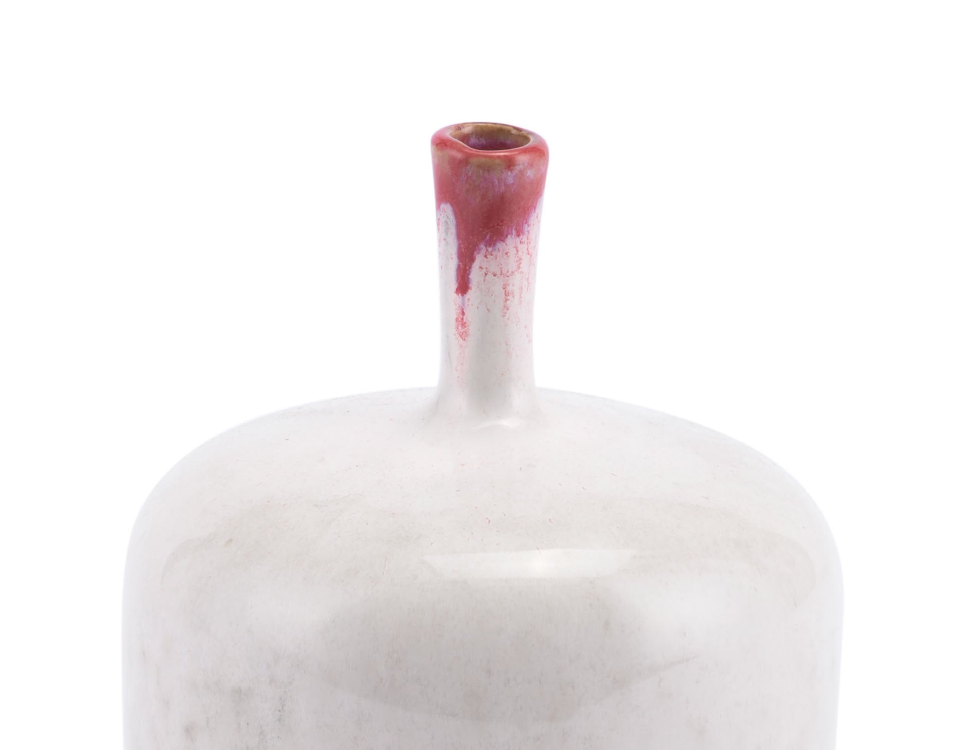 4.9" x 4.9" x 6.1" White, Porcelain, Small Bottle