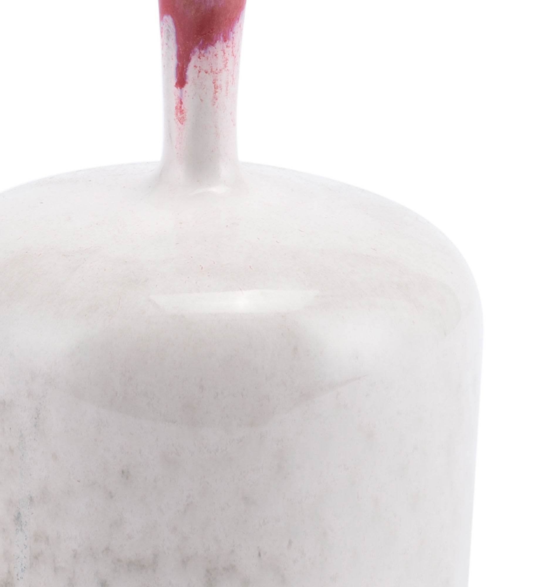 4.9" x 4.9" x 6.1" White, Porcelain, Small Bottle