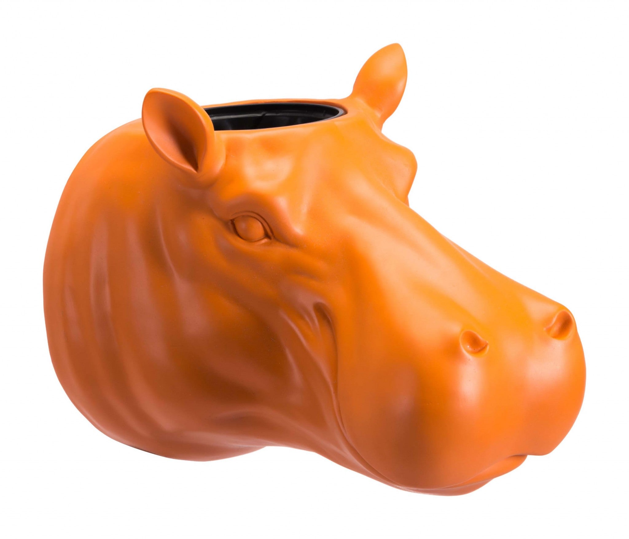 7.5" x 9.3" x 8.3" Orange, Polyresin, Planter